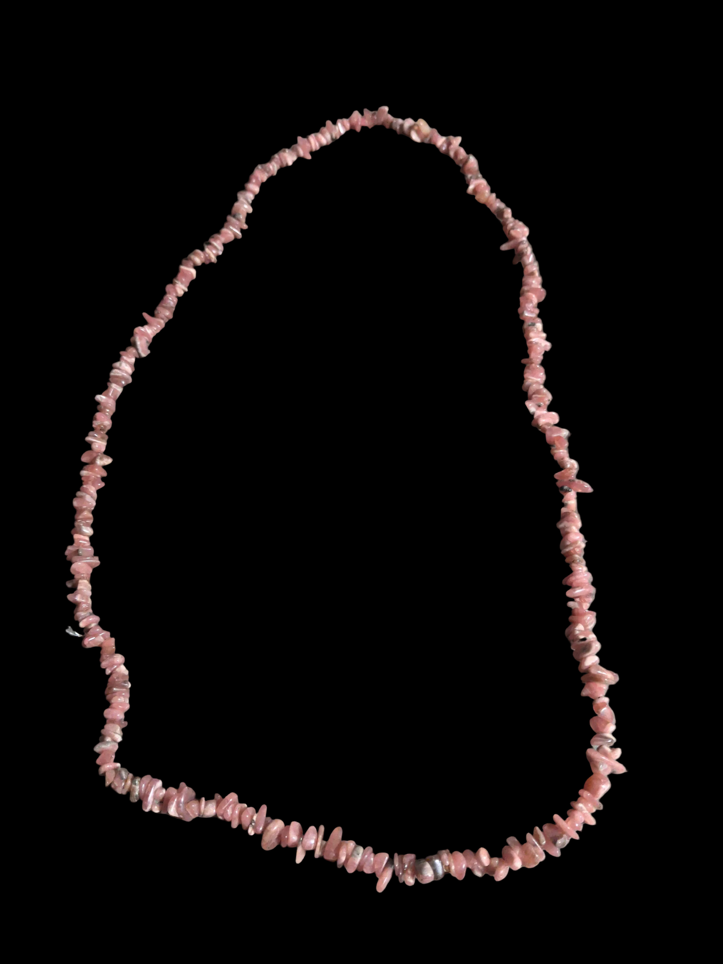 Gemstone Chips Necklace- Rhodochrosite