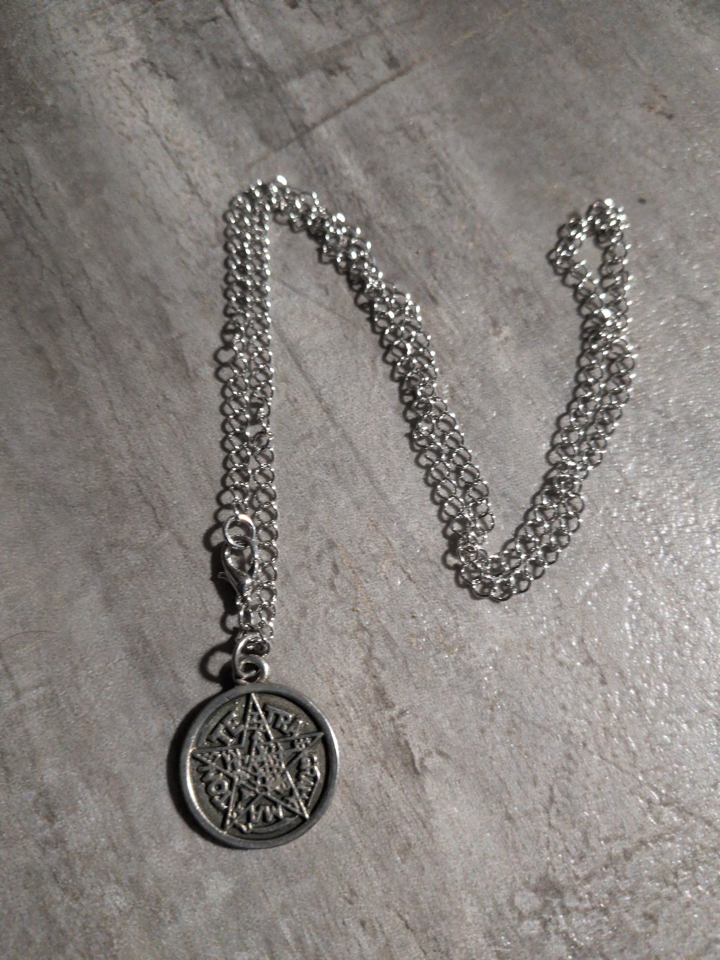 Solomon's Seal Pewter Pendant w/ Chain