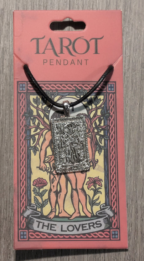 Tarot collection The Lovers Pewter Pendant w/ Leather cord