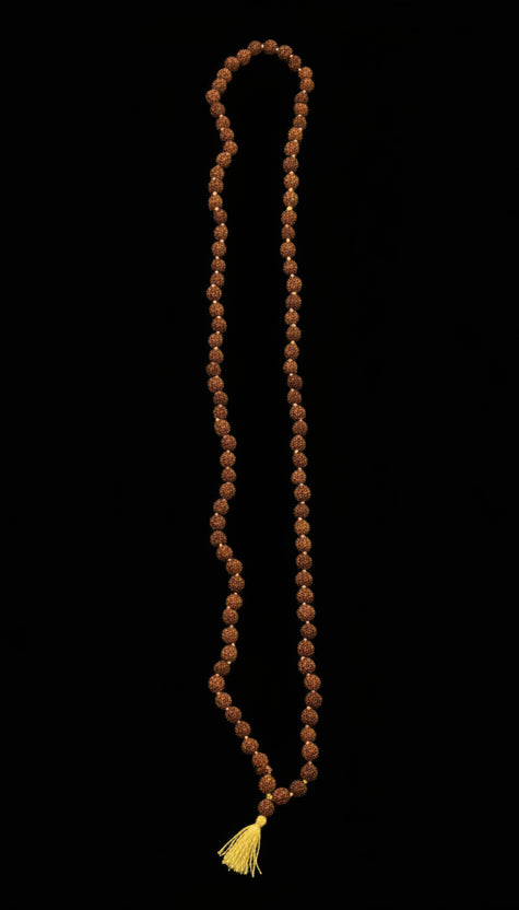 Yellow Tassel Rudrasksha Seed Mala