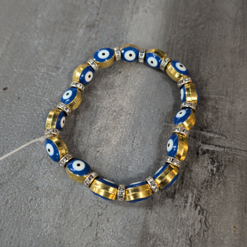 Gold metal Evil eye bracelet