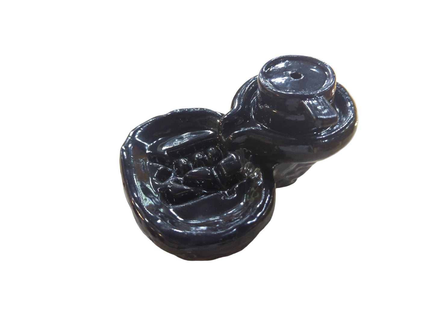 Ceramic Black Teapot Backflow Burner - 31570
