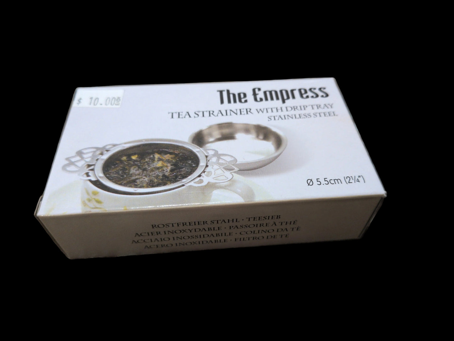The Empress Tea Strainer with Drip Tray