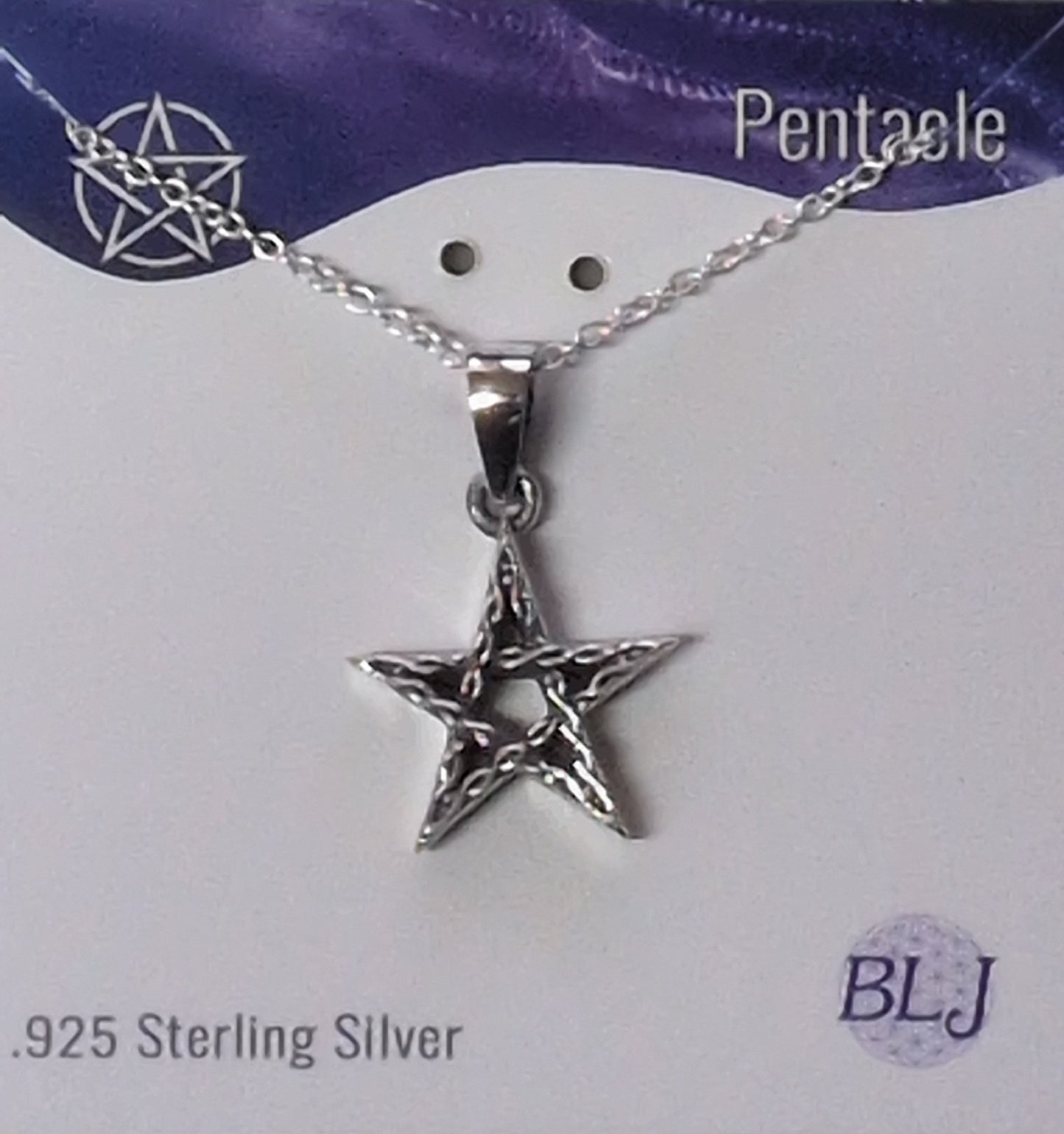 Pentacle Sterling Silver Pendant w/ chain
