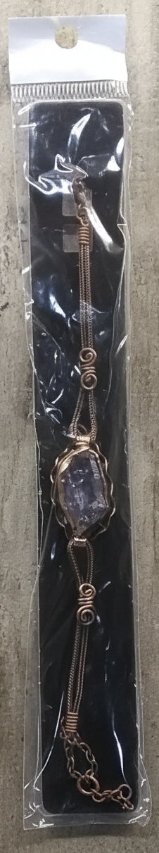 Copper Bracelet with Amethyst