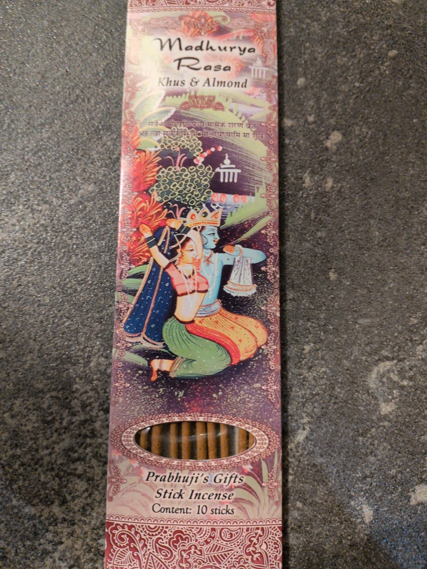 Prabhuji's Incense 10 sticks Madhurya Rasa