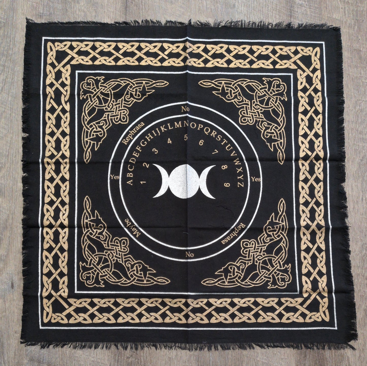 24"x24" Triple Moon Pendulum/ Ouija Altar Cloth