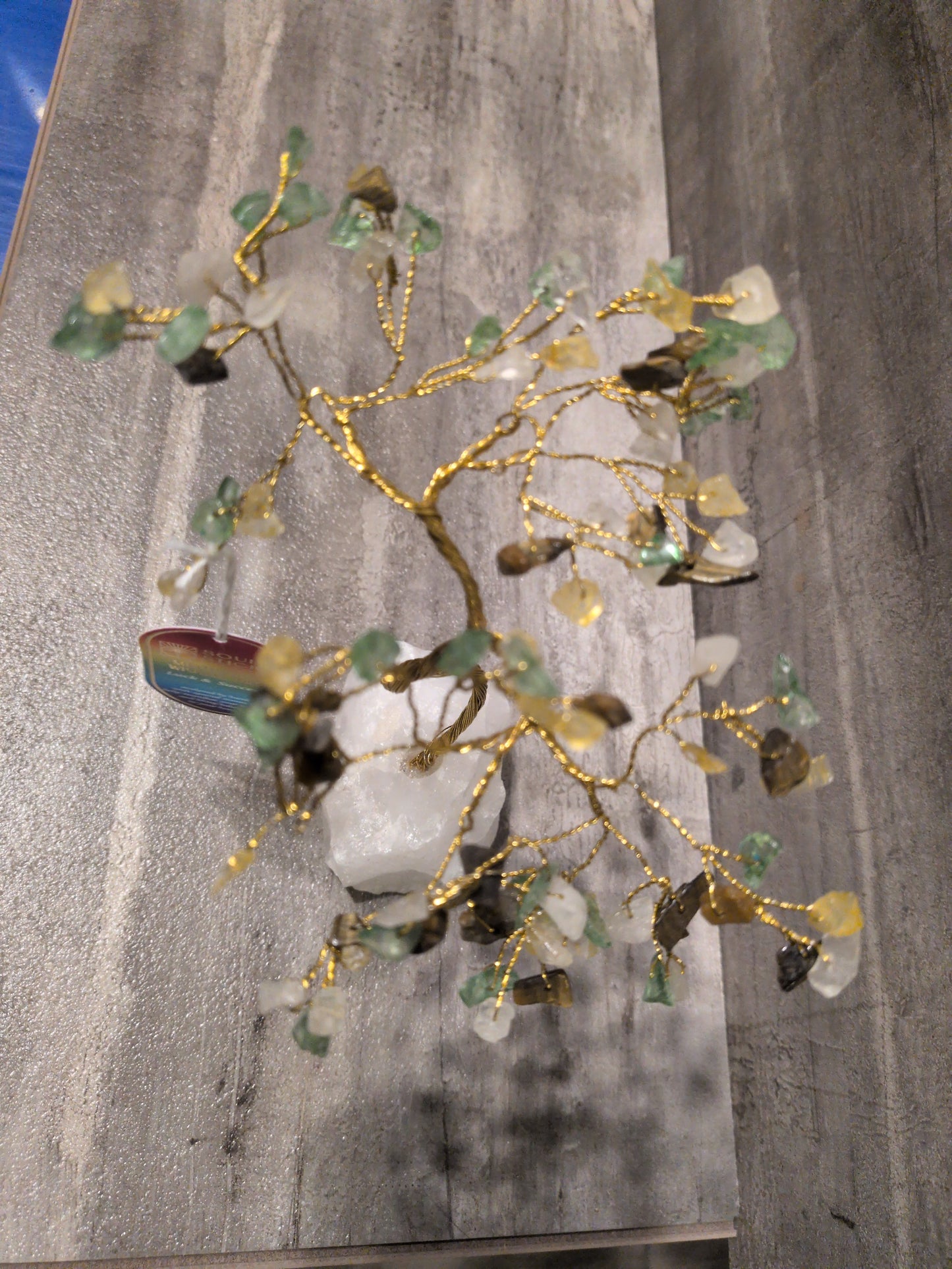 Soul Sticks Rough Stone Base Gemstone Tree - Luck & Success