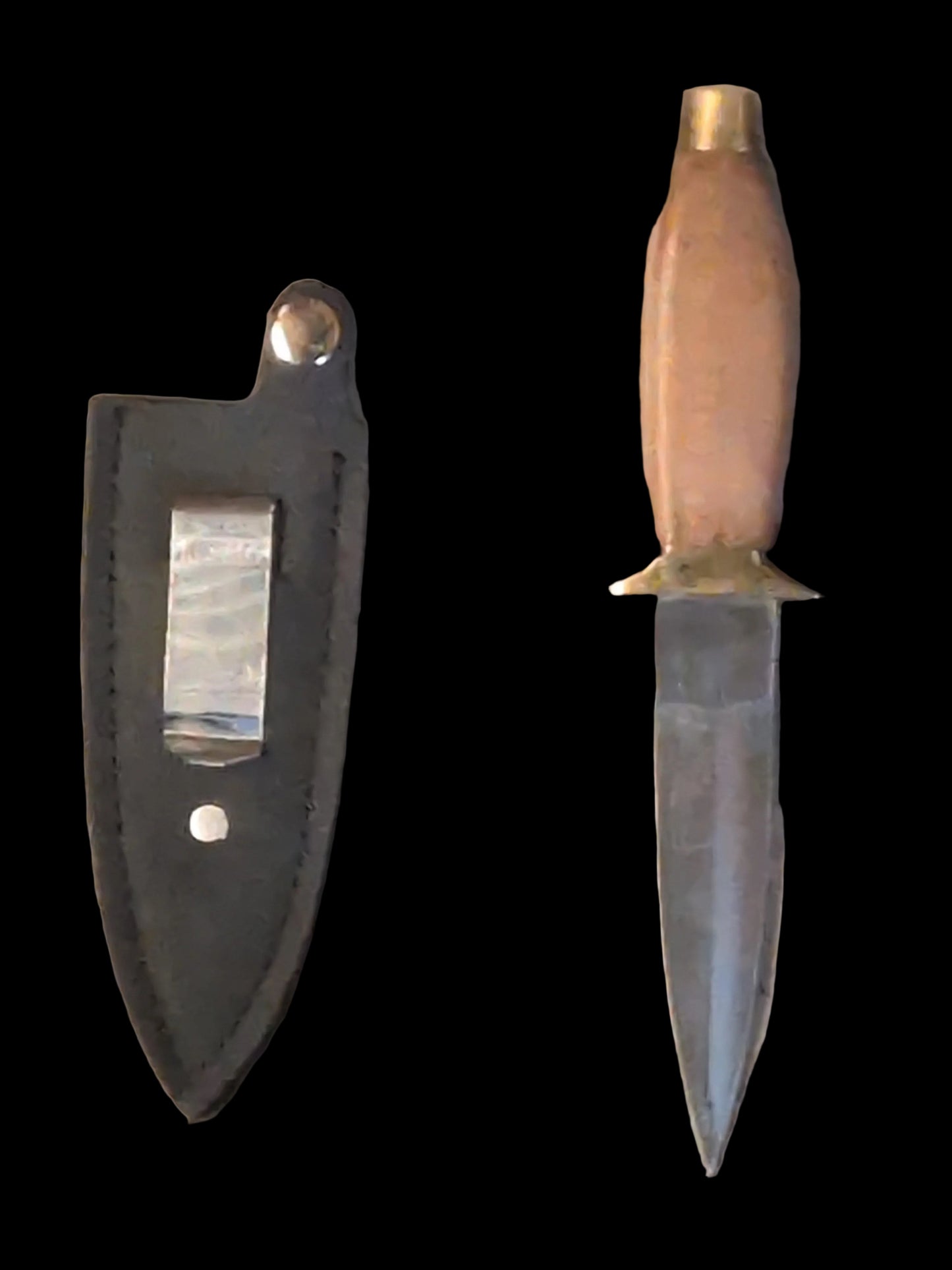 7" Natural Wood Handle Boot Knife- Athame