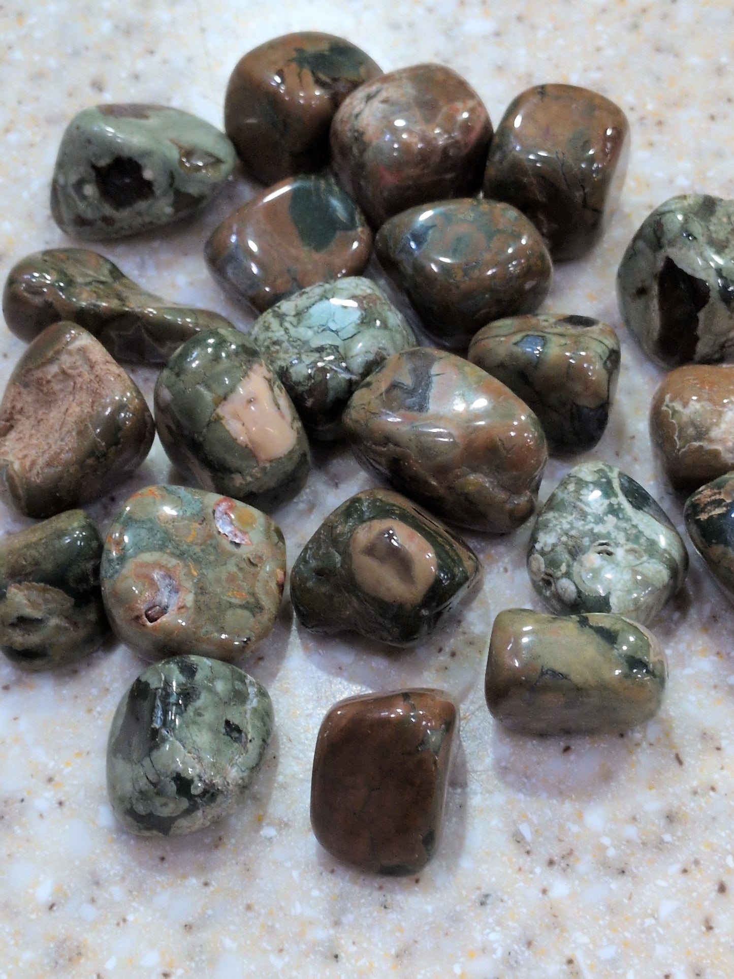 Rainforest Jasper Tumbled stone