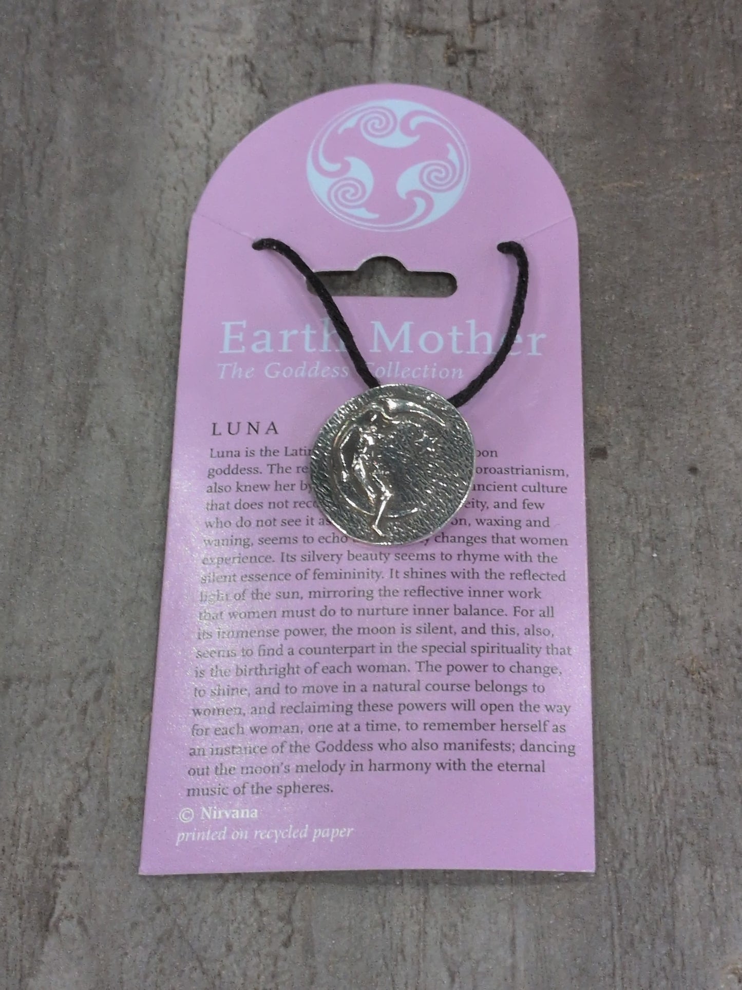 Earth Mother (Goddess Collection) Luna Pewter Amulet