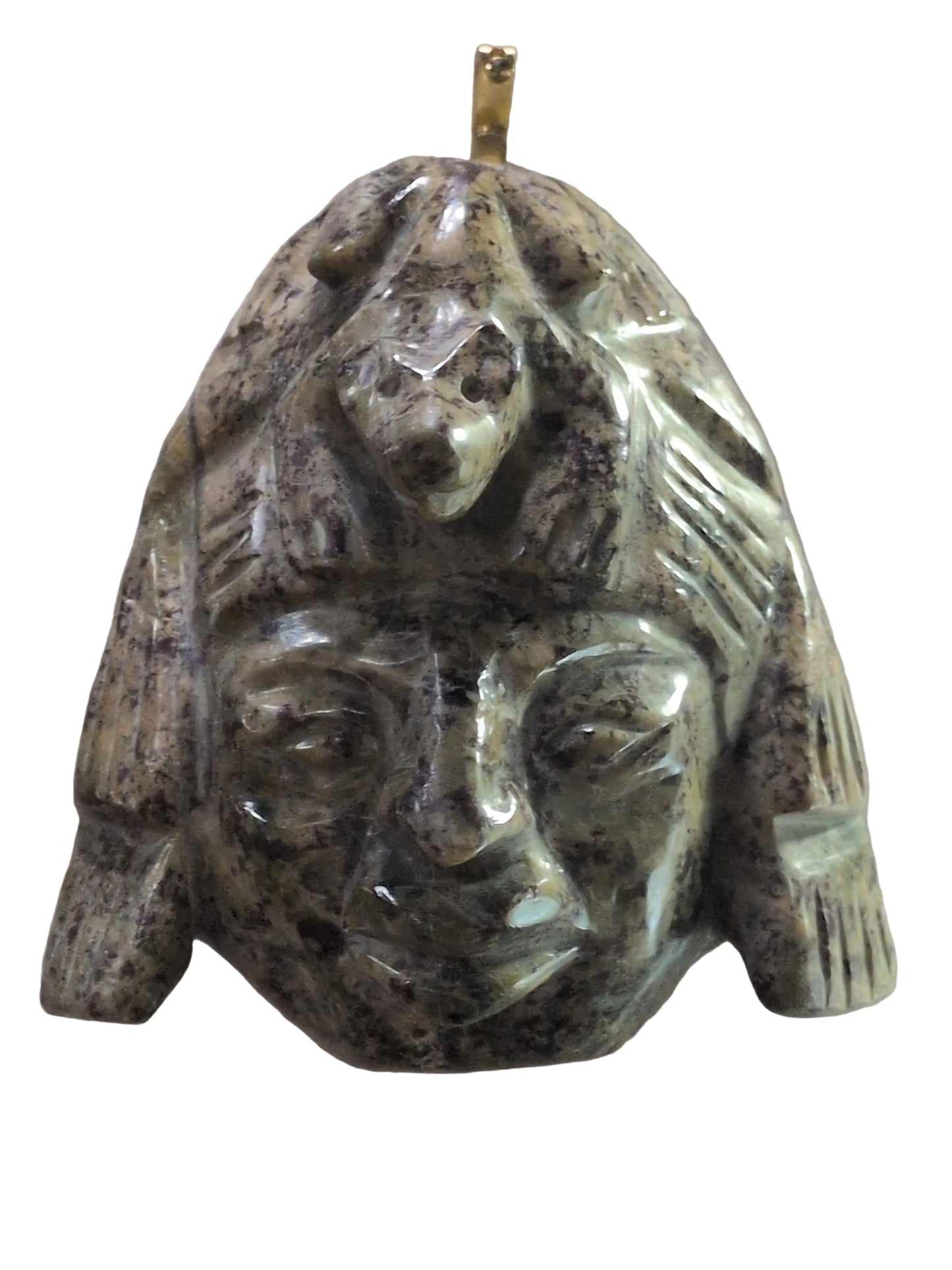 Aztec Soapstone Mask (Mexico) Frog