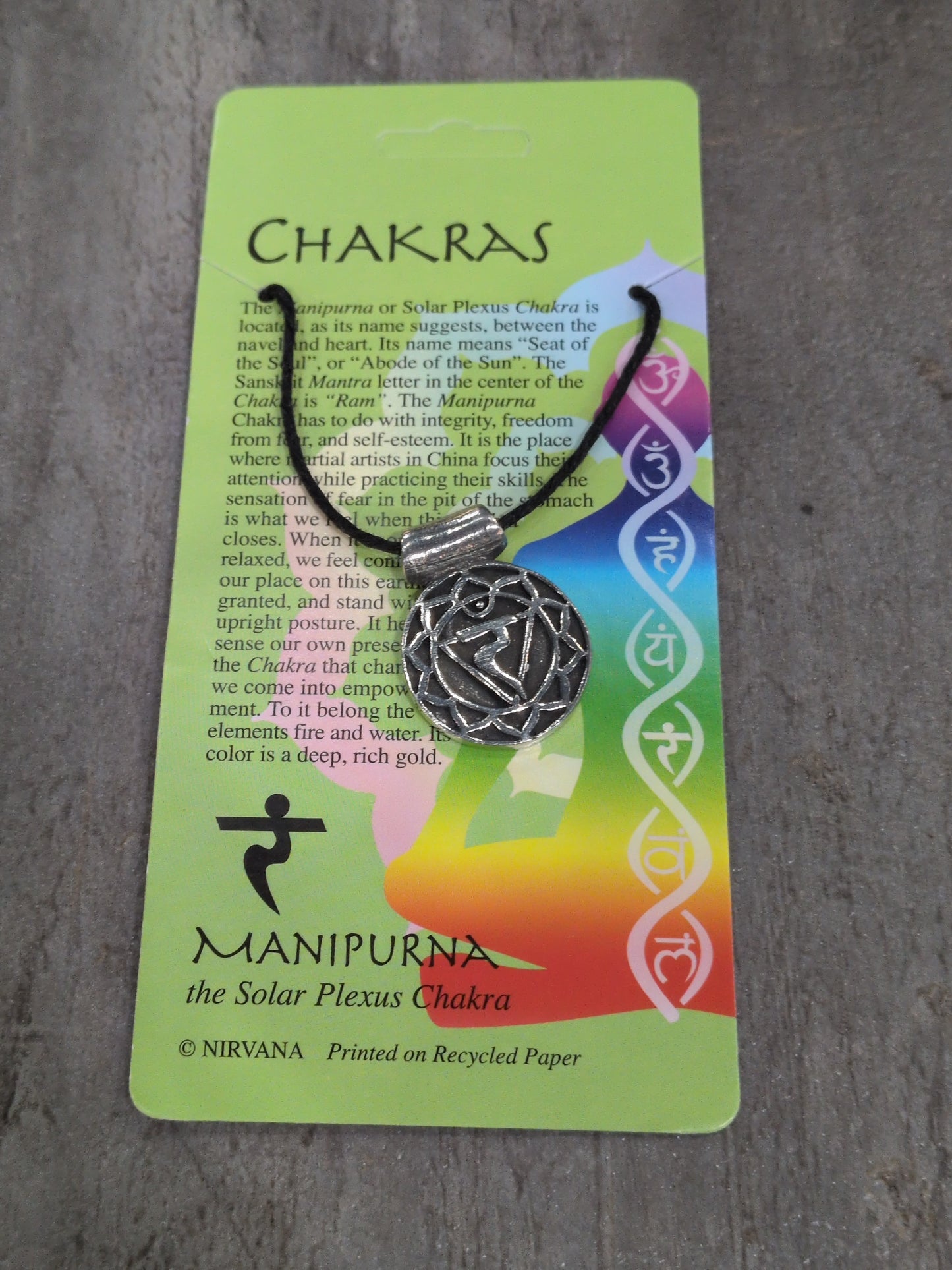 Chakras Collection Manipura/ Solar Plexus Chakra Pewter Pendant