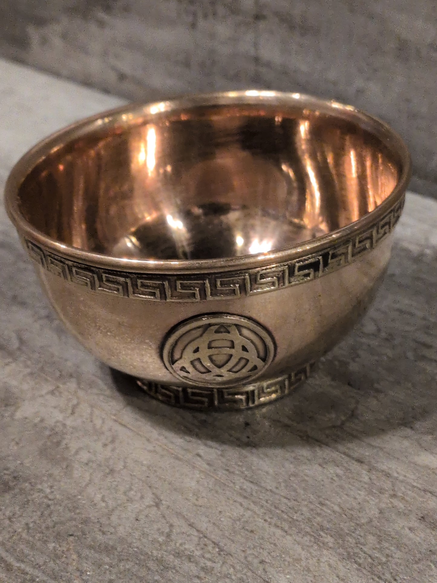 3" Copper & Brass Celtic Triquetra Offering bowl