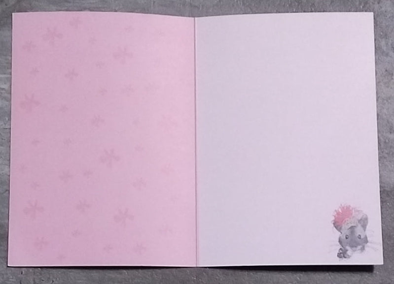 Peek-a-boo Mouse on Dandelion Gift Card
