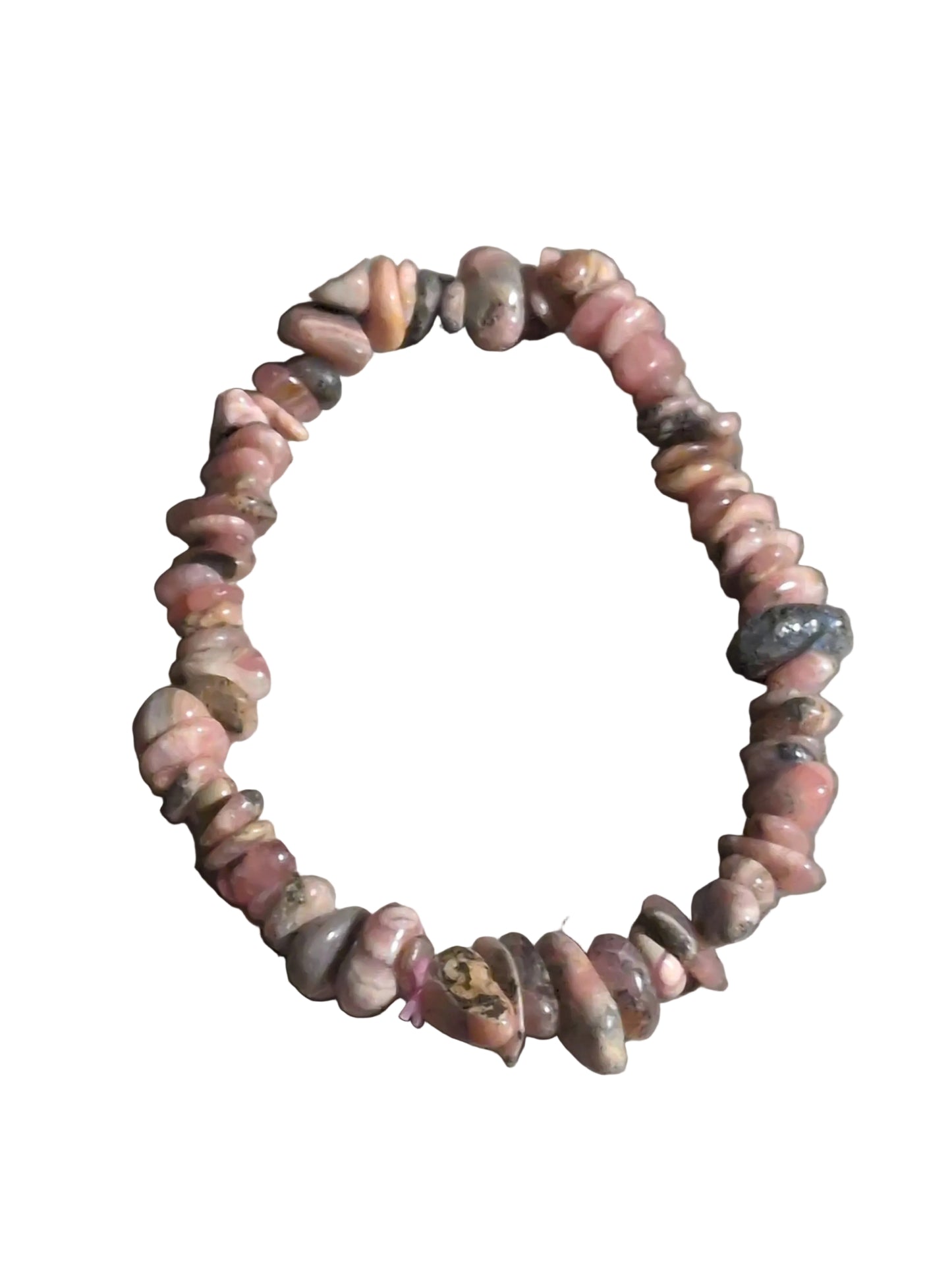 Elastic Chips Bracelet - Rhodochrosite