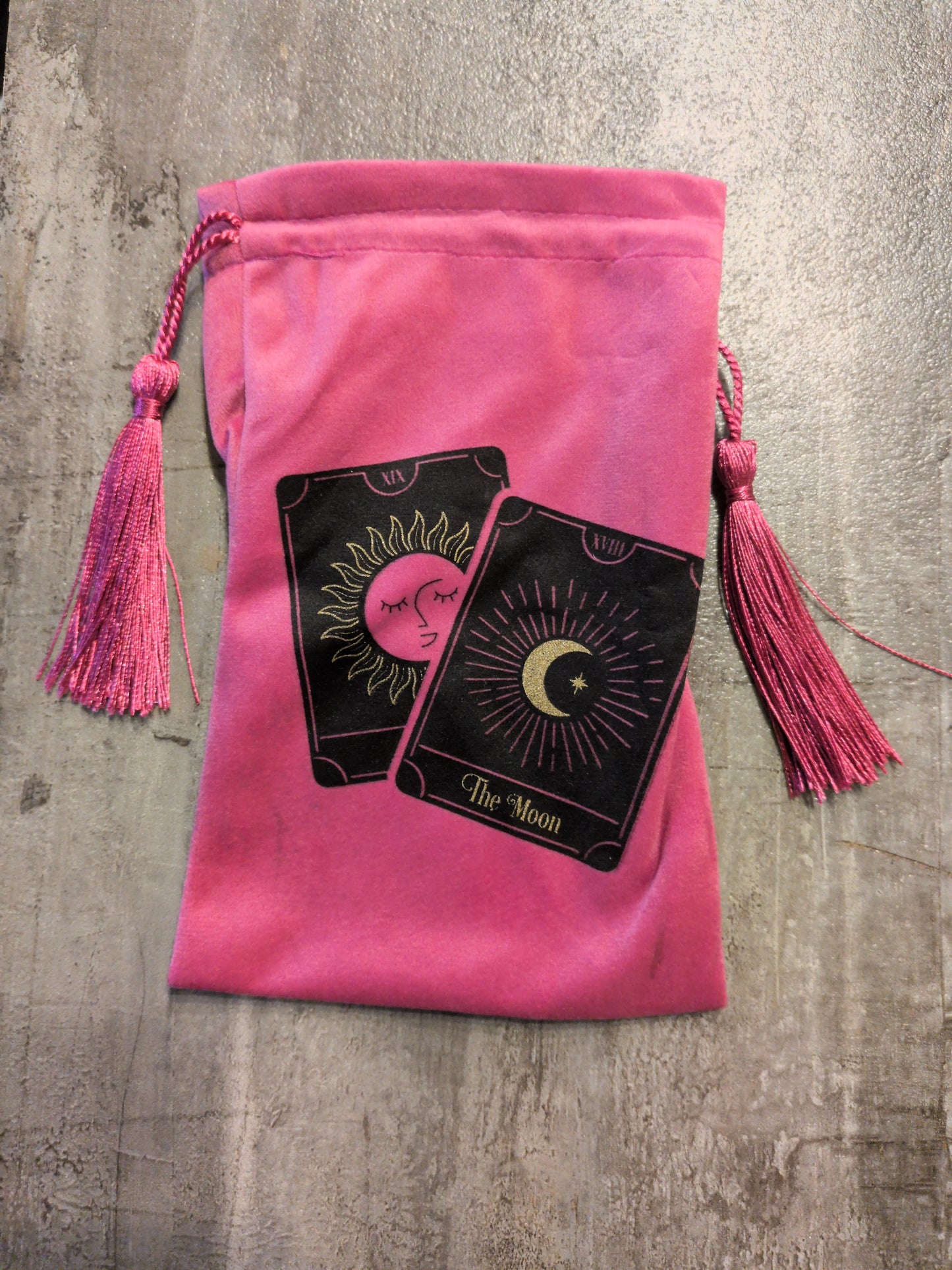 The Moon Pink Tarot Card Storage Bag