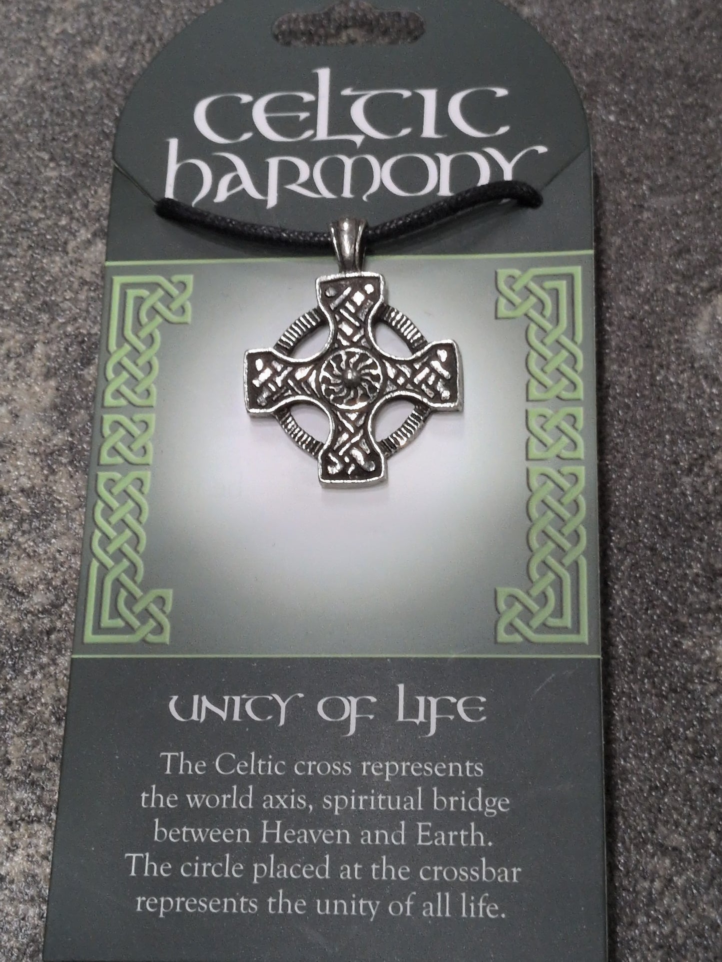 Celtic Harmony Unity of Life Pewter Pendant w/ Leather cord