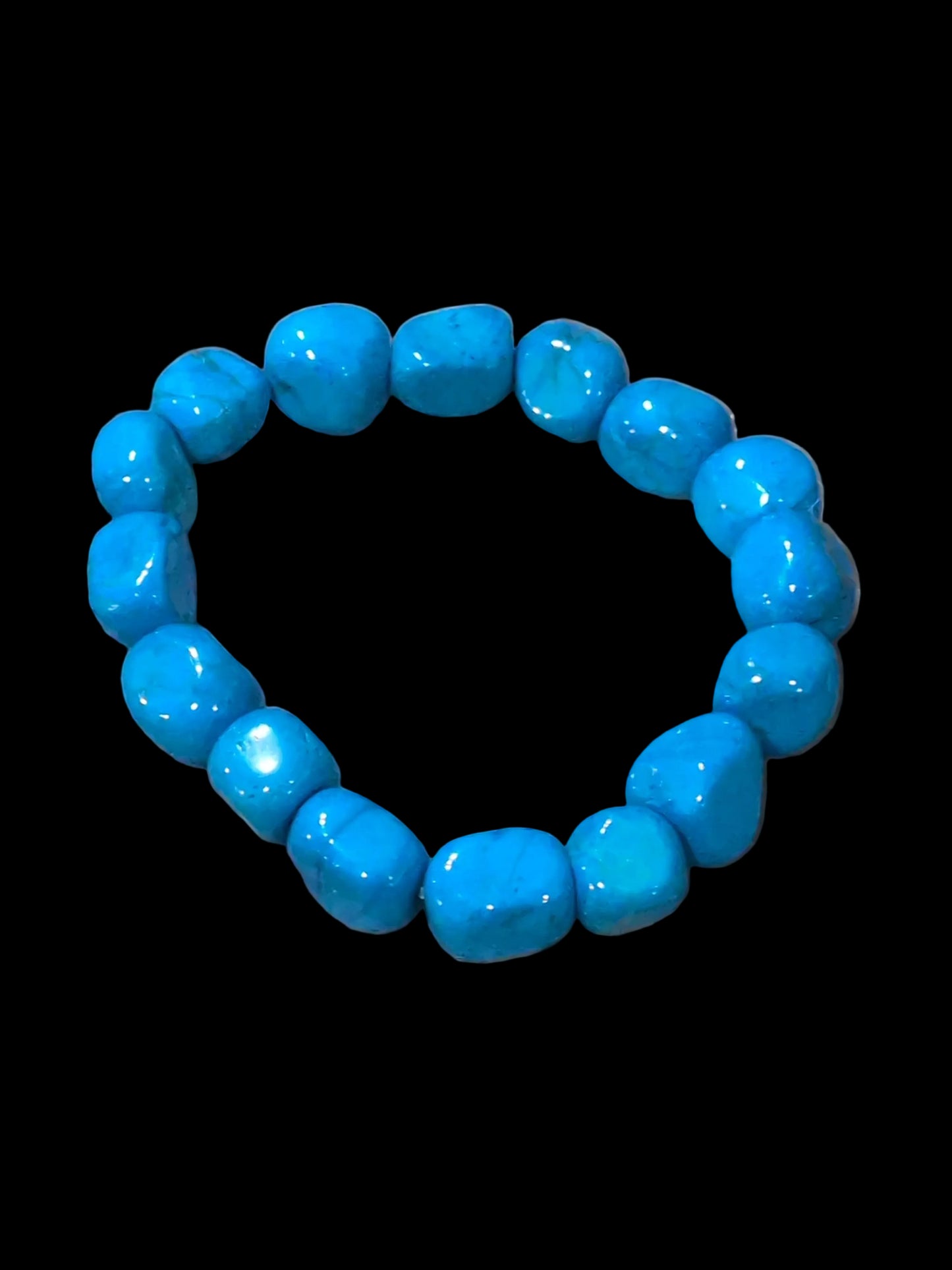 Howlite (Turquoise dye) Nugget Bracelet