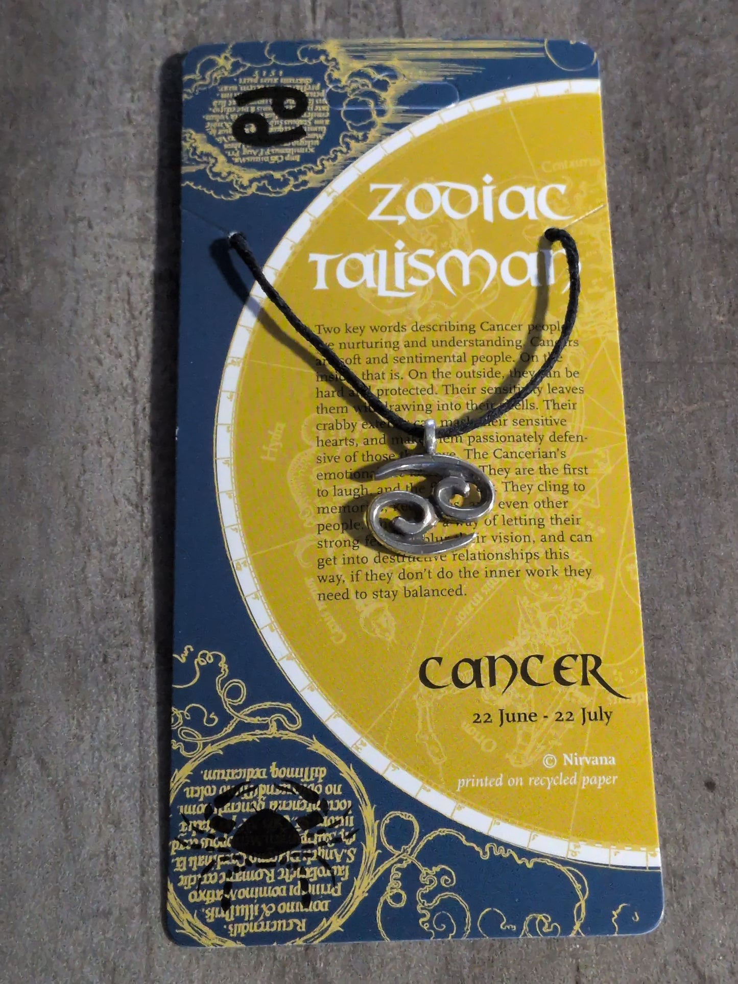 Zodiac Talisman Cancer Pewter Pendant