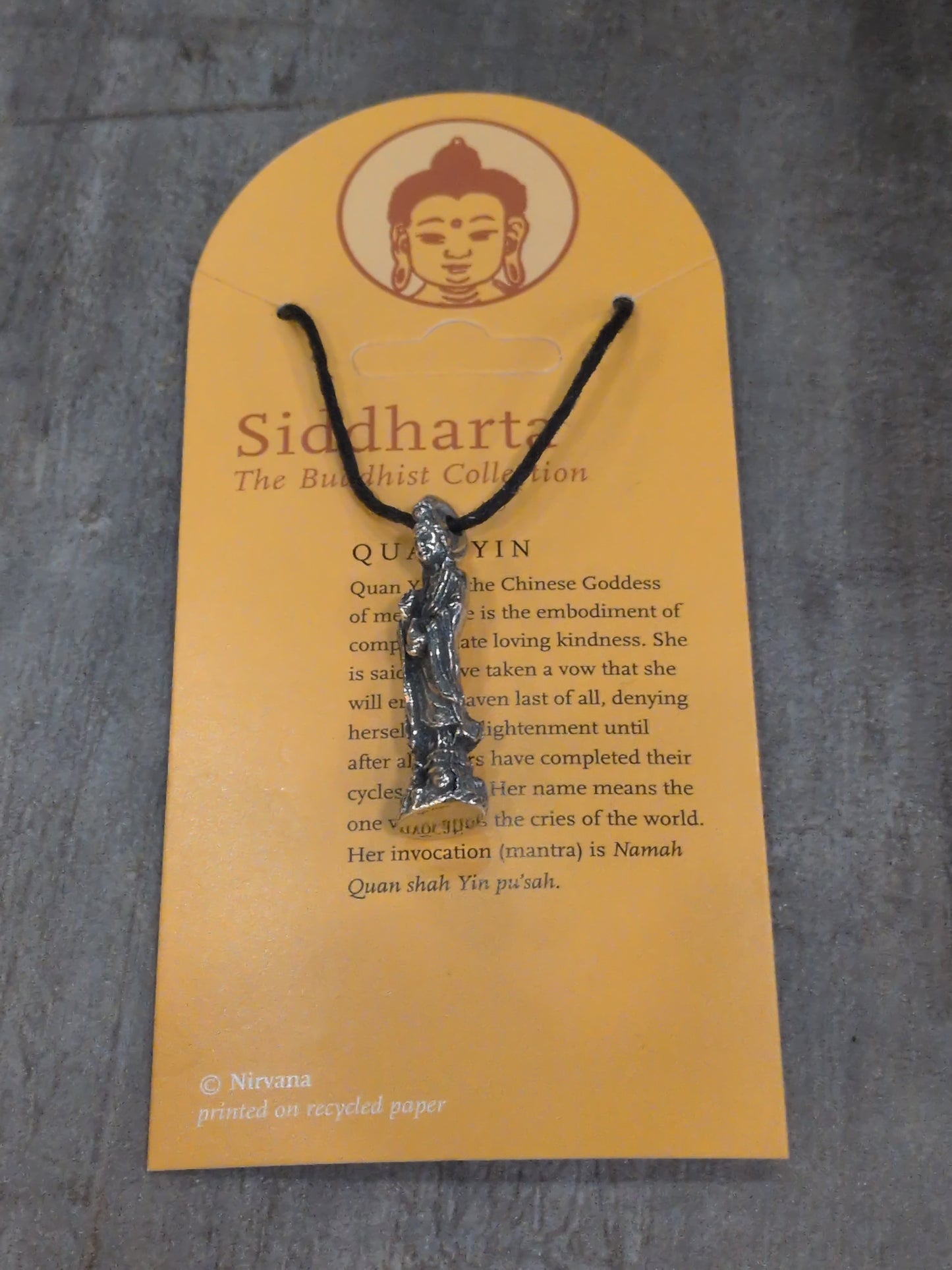 Siddharta/ Buddhist Collection Quan Yin Pewter Pendant