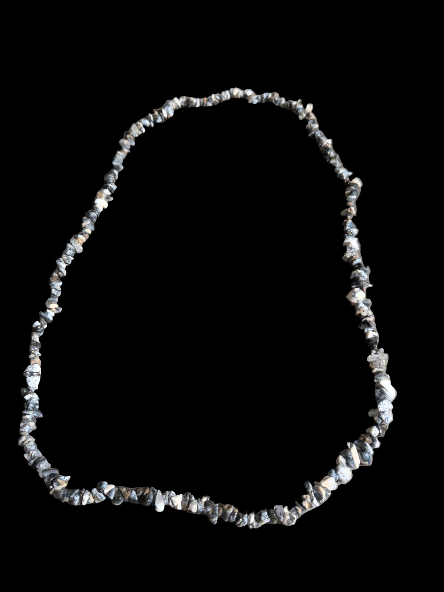 Gemstone Chips Necklace- Dendritic Opal