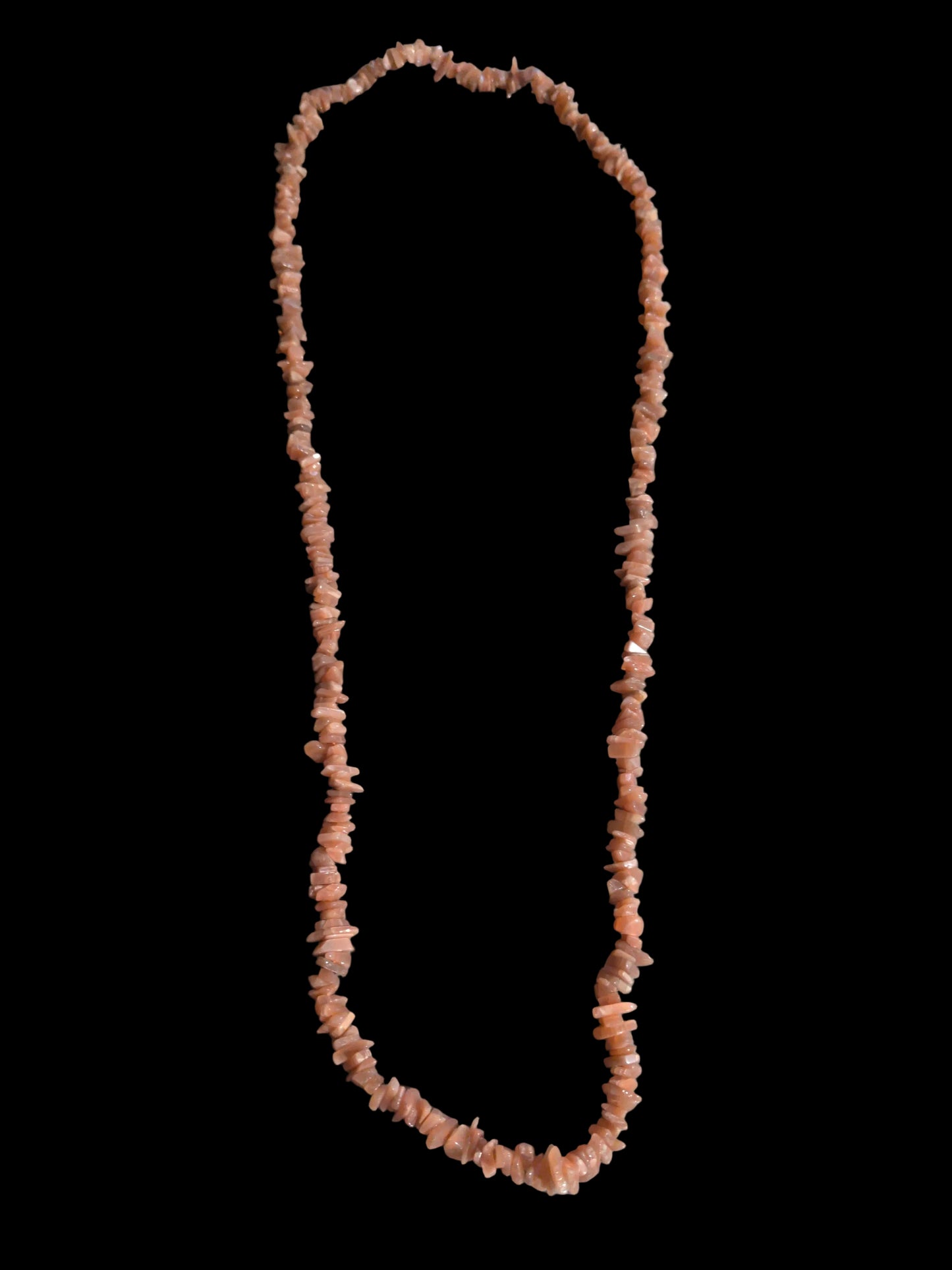 Gemstone Chips Necklace- Peach Moonstone