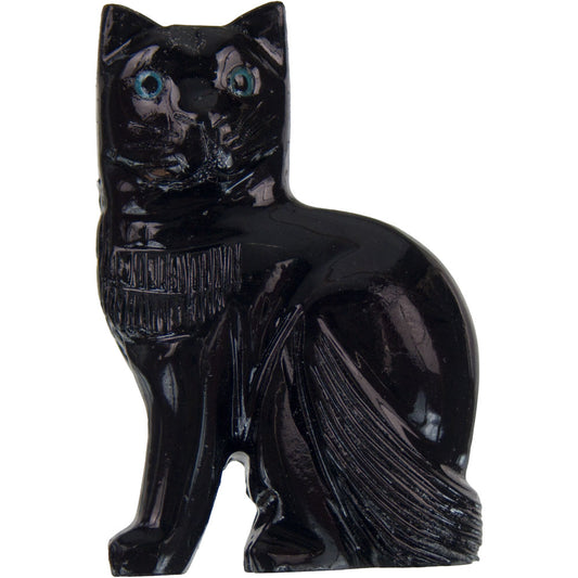 Black Onyx Cat carving spirit animal