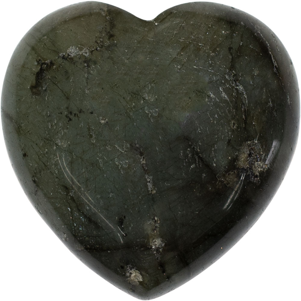 Puffed Gemstone Heart - Labradorite