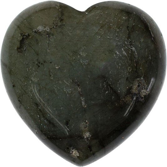 Puffed Gemstone Heart - Labradorite