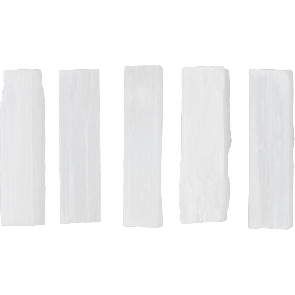Rough Stone 3-4in Rectangle White Selenite