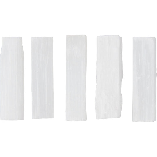 Rough Stone 3-4in Rectangle White Selenite