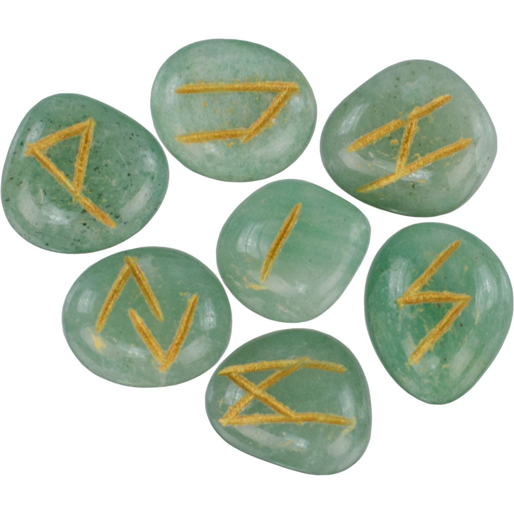 Gemstone Rune Set Green Aventurine