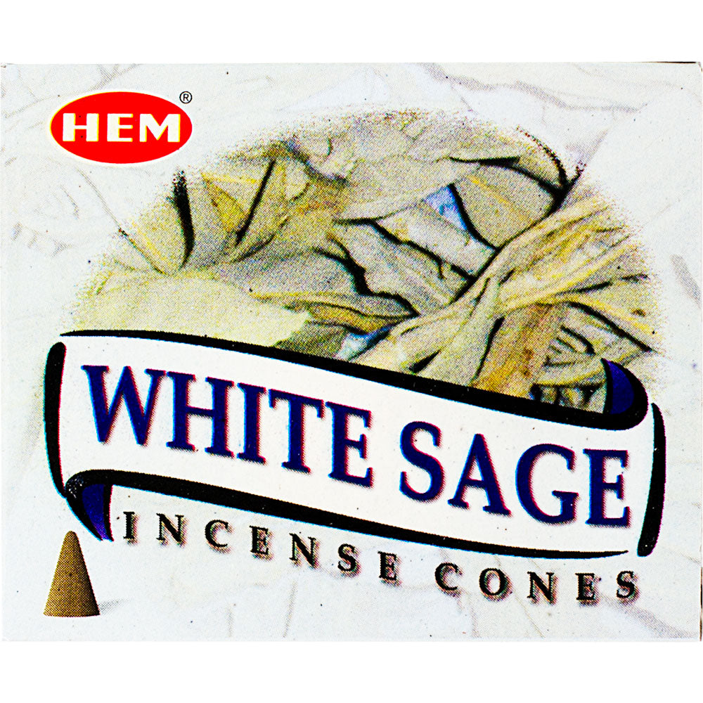 Hem Incense Cones 10 cones White Sage
