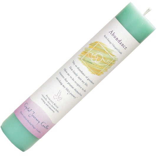 Reiki Herbal Pillar Candle Abundance