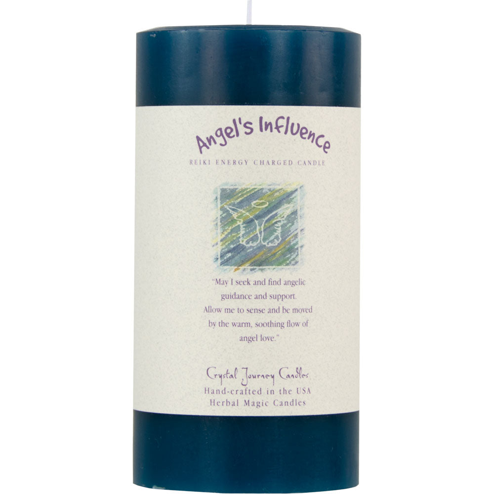 Reiki Herbal Pillar Candle Angel's Influence 3"x 6"