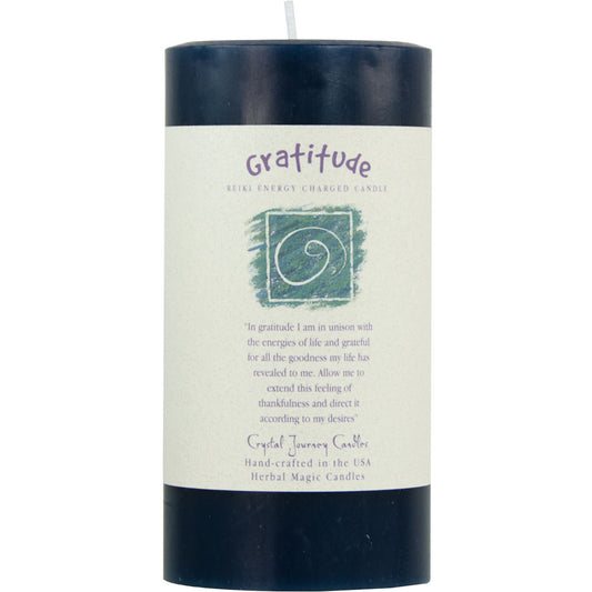 Reiki Herbal Pillar Candle Gratitude 3"x 6"