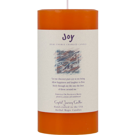 Reiki Herbal Pillar Candle Joy 3"x 6"
