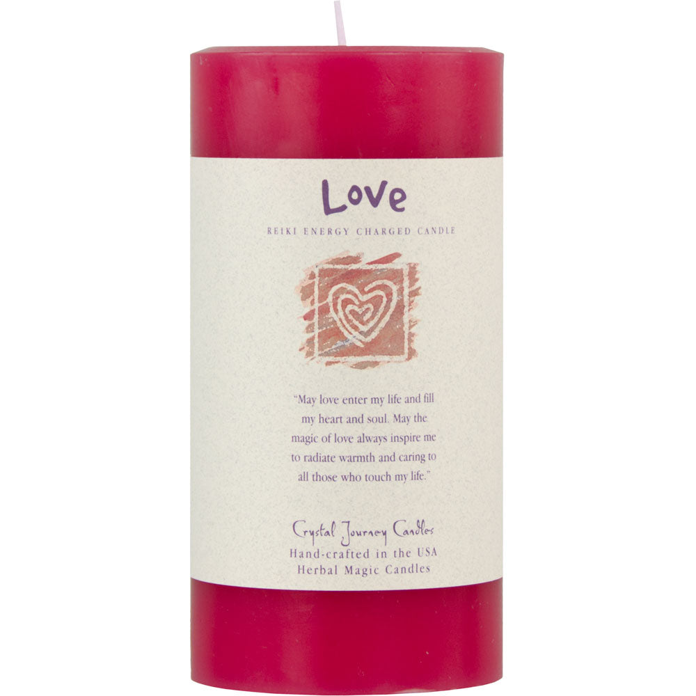 Reiki Herbal Pillar Candle Love 3"x 6"