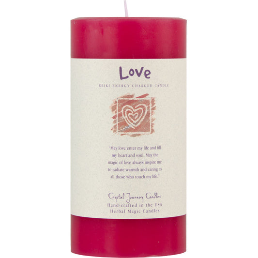 Reiki Herbal Pillar Candle Love 3"x 6"