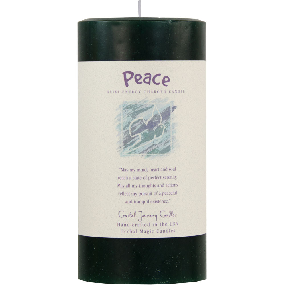 Reiki Herbal Pillar Candle Peace 3"x 6"