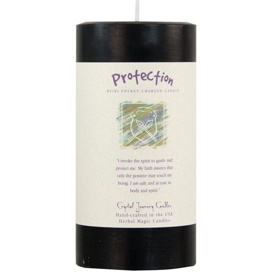 Reiki Herbal Pillar Candle Protection 3"x 6"