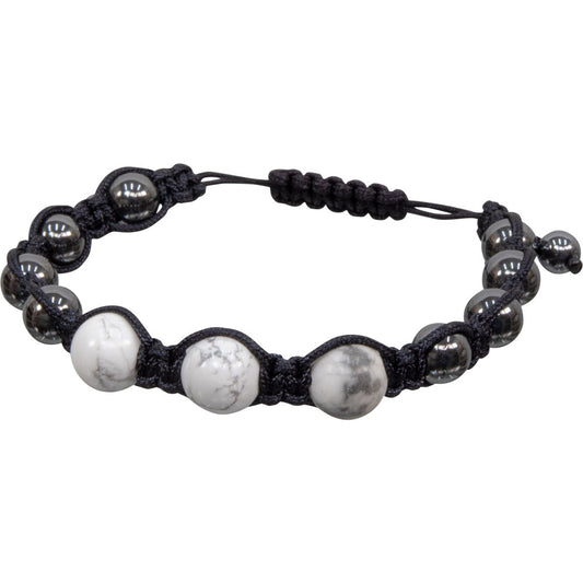 Magnetic Hematite Bracelet - Howlite