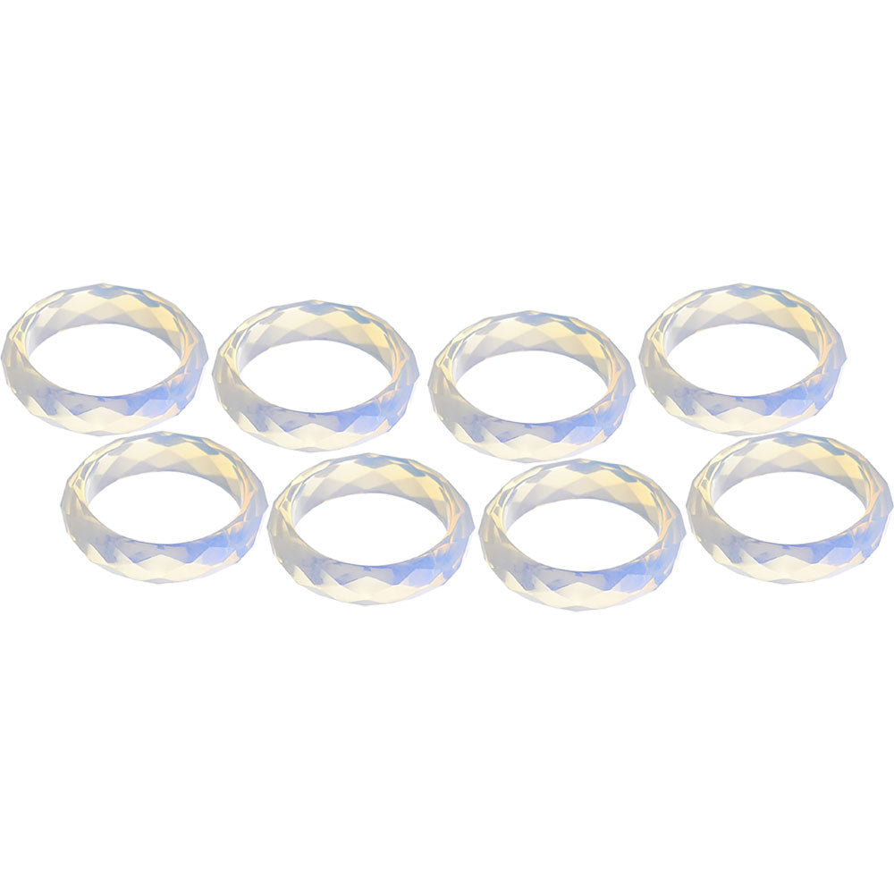Gemstone Faceted Opalite Rings