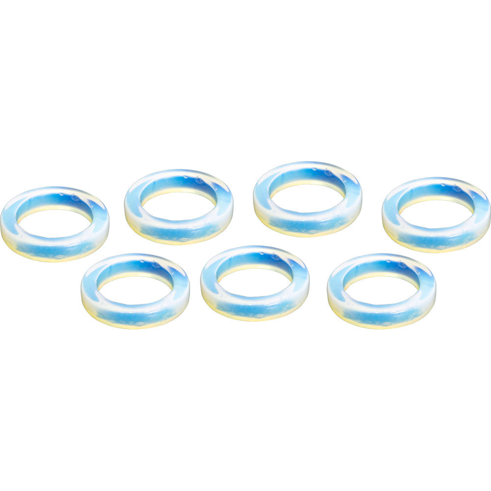 Gemstone Flat Opalite Rings