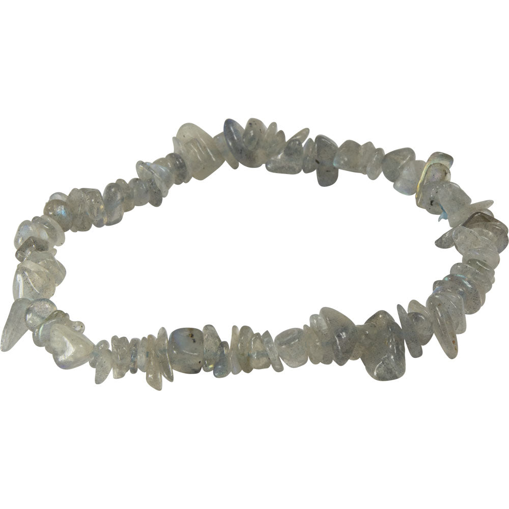 Elastic Chips Bracelet - Gray Moonstone