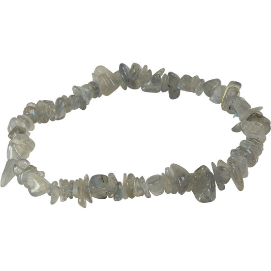 Elastic Chips Bracelet - Gray Moonstone