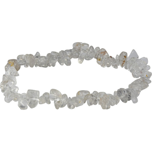 Elastic Chips Bracelet - Clear Quartz