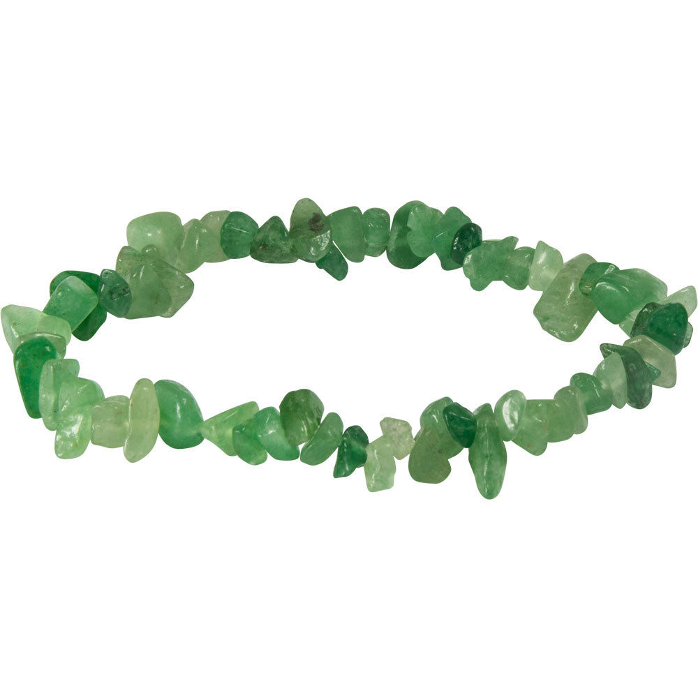 Elastic Chips Bracelet - Green Aventurine