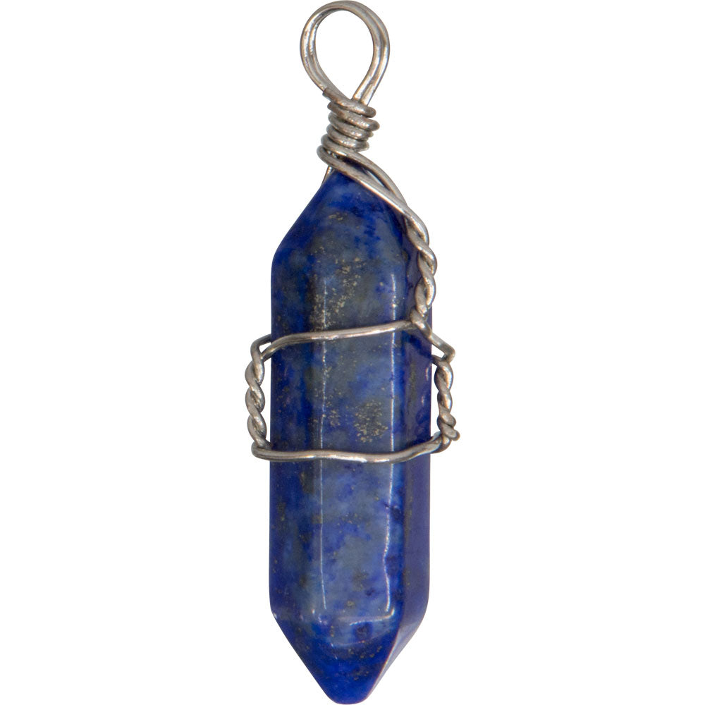 Wire Wrapped Point Pendants - Lapis